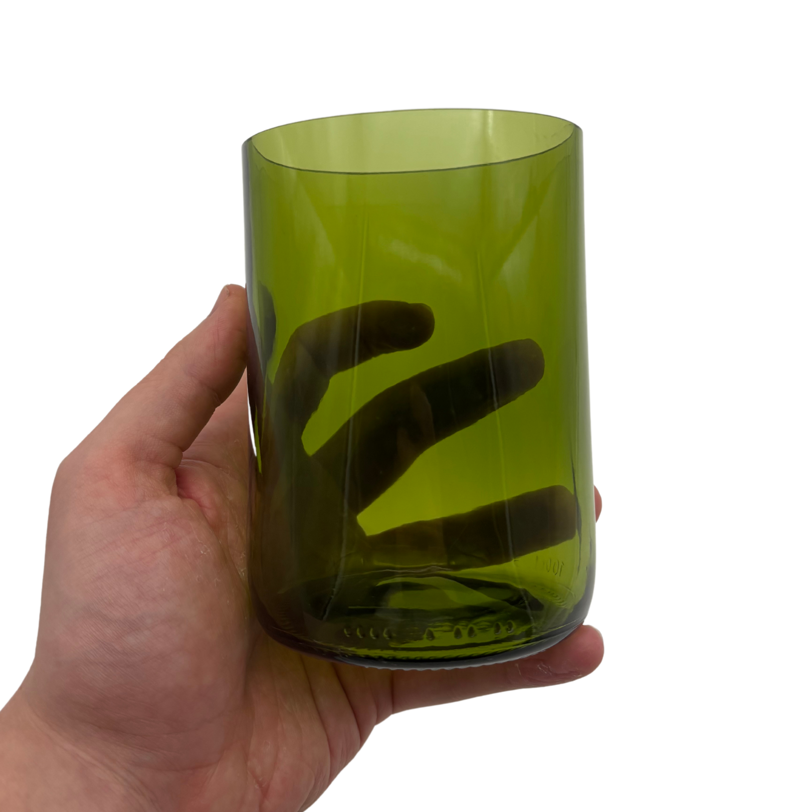 Trinkgläser handgefertigt grün 350ml recycelt Glas Geschirr Wasser Gastro Sets verfügbar