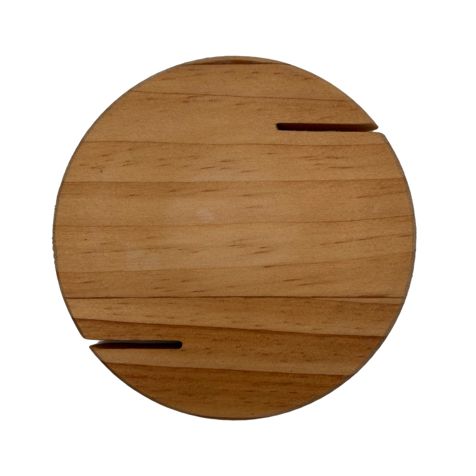 Teelichthalter handgefertigt grün Glas 20x8,5cm + Kerze 6h + Holzuntersetzer